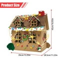 thumbnail image 3 of LGHDIWN DIY Wooden Christmas Gingerbread House Kit to Build with Paint Paintbrushes and Gingerbread Man Stickers 3D Christmas Tree Ornaments for Fun Craft Activity Creative DIY Art Project, 3 of 4