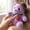Purple, variant on Cute Teddy Bear Hanging Stuffed Animal with Strawberry Embroidered, Teddy Bear Plush Toy, Soft Fluffy Plush Doll Romantic Gift for Girlfriend Boyfriend Valentine's Day Birthday Holiday