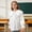 White, variant on Girls Lace Peter Pan Collar Blouse Long Sleeve White Button Down Top with Ruffle Cuffs for Kids to Teen School Church Special Occasion,Size 13 T