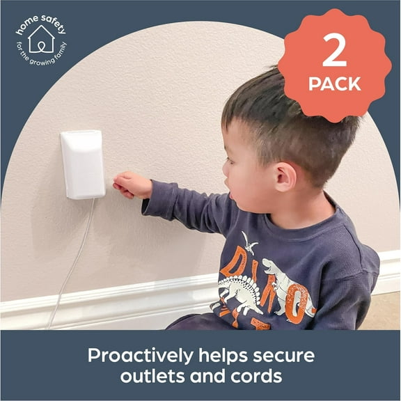 GHRTGR-Dual Fit Outlet Cover Box - Baby Safety Outlet Cover for Standard & Decora Plugs - Child Proof Electrical Outlet Plugs - Essential Plug Cover for Baby Proofing - 2 Pack