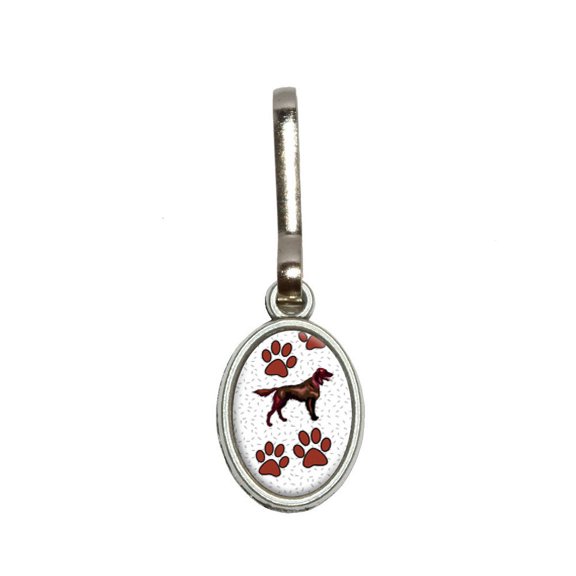 Irish Setter of Radiance Oval Zipper Pull