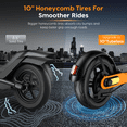 thumbnail image 3 of Electric Scooter for Adults - 350W Motor 10" Solid Tires, up to 19MPH and 16Miles Long-Range Portable E Scooter, 3 of 8