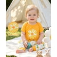 thumbnail image 6 of KIMI BEAR Newborn Baby Girl Layette Set 0-3 Months Shower Gift Sets 4 Packs Romper Pants Sets Long Sleeves Short Sleeves Floral Bodysuit with Hat Gloves 10pcs Yellow, 6 of 7
