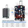 thumbnail image 4 of Kdxio Red Blue White Stars Pattern Luggage Cover for Travel,Elastic and Durable,Fits 18-32 Inch,Anti-Scratch Suitcase Protector-No luggage included, 4 of 5