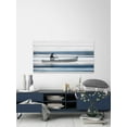 thumbnail image 4 of Parvez Taj Blue Lake Canoe II White Wood Wall Art, 4 of 7