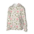thumbnail image 2 of Daiia Rose Flowers UPF 50+ Sun Protection Hoodie Jacket Lightweight Long Sleeve Sun Shirt for Women Men with Pocket Hiking Outdoor-Large, 2 of 9