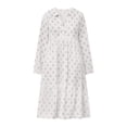 thumbnail image 7 of Women Plus Size Dresses Women's Summer Print Casual Loose Long Sleeve V Neck Dress S-3XL, 7 of 7