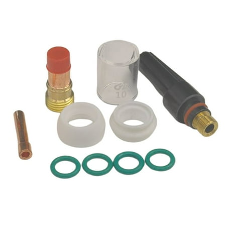 

10pcs/set TIG Gas Lens Welding Torch #10 Cup Kit for WP-17/18/26 3/32 INCH