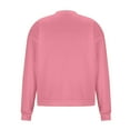 thumbnail image 4 of safuny Men's Loose Shirts Big&Tall Fashion Long Sleeve Tops Workout Casual Sports Crew Neck Sweatshirts Solid Color Pullover Pink L, 4 of 5