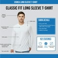 thumbnail image 5 of Tultex Men's Poly-Rich Long Sleeve T-Shirt Crewneck Tees (Black, S), 5 of 7