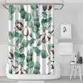thumbnail image 1 of Ensemble de Rideaux de Douche avec Encliquetage, Feuilles Vertes Jardin Style Classique (4) Rideaux de Douche Réutilisables Doublure de Douche, Rideau de Bain Chic Contemporain en Polyester, 72x72 Pouces, 1 of 4