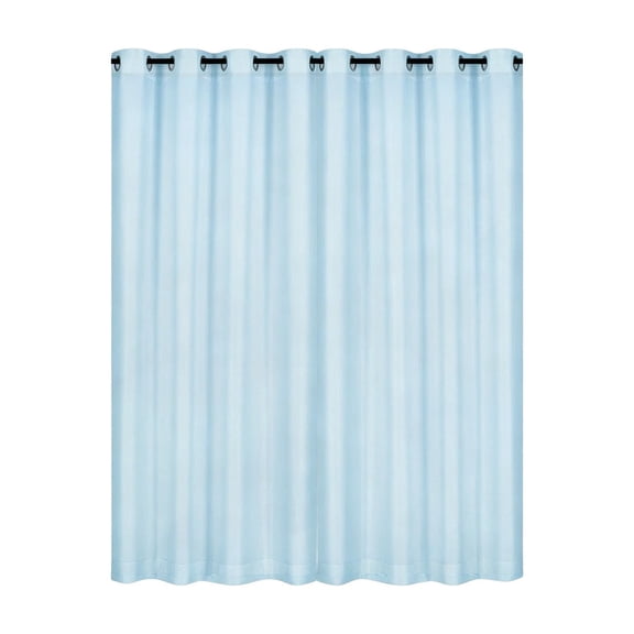 Blue Sheer Voile Curtains for Living Room and Bedroom - Long Transparent Gauze Drapes with Double Rod Pocket, Ideal for Windows and Glass Doors