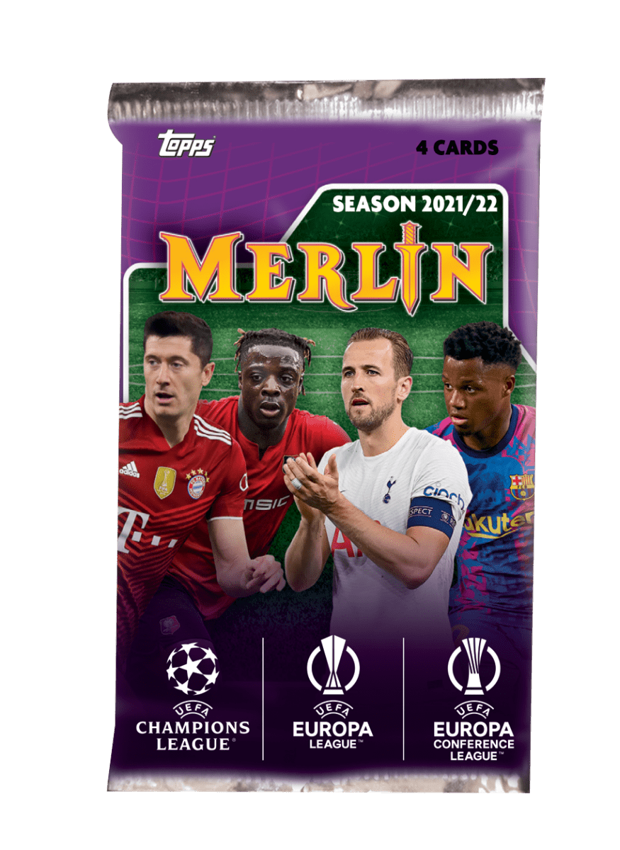 Topps UEFA Champions League Merlin Value Box - 8 Packs, 4