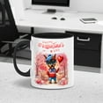 thumbnail image 4 of Happy Valentine’s Day Adorable Doberman Pinscher Puppy Holding Heart Balloon 11oz Accent Two-tone Mug Doberman Dog Lover Gifts Coffee Tea Cup - 00030, 4 of 5