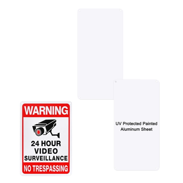 Uxcell 2-Pack Letreros de Metal en Blanco Blanco 4x8 Pulgadas Hoja de Aluminio Pintado Letreros en Blanco para Manualidades/Jardín/Exteriores Grosor 0.03 Pulgadas