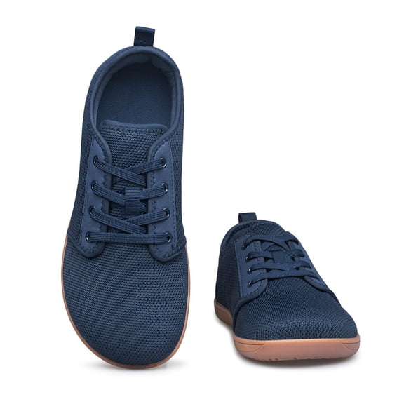 vibdiv Barefoot Minimalist Wide Width Shoes Women Zero Drop Fashion Breathable Non Slip Sneaker Navy Blue Size 10