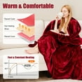 thumbnail image 6 of Gymax 84''x90'' Heated Blanket Queen Size Electric Heated Throw Blanket w/ Timer Red, 6 of 9