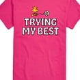 thumbnail image 2 of Peanuts - Trying My Best  - Men's Short Sleeve Graphic T-Shirt, 2 of 5
