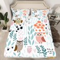 thumbnail image 2 of Homewish Kawaii Colorful Owl 3pcs Twin Sheet Sets for Child Boys Girls,Chic Floral Flower Twin Fitted Sheet,Cartoon Animal Breathable Flat Sheet,Super Cozy Room Decor, 2 of 7