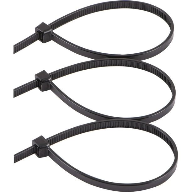 Hyper Tough 14in. Black Zip Ties 20 Pack, 75lb Tensile Strength, Nylon