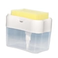 thumbnail image 2 of Dispensador de jabón para platos para cocina, dispensador de jabón líquido con soporte para esponja, Blanco, 2 of 9