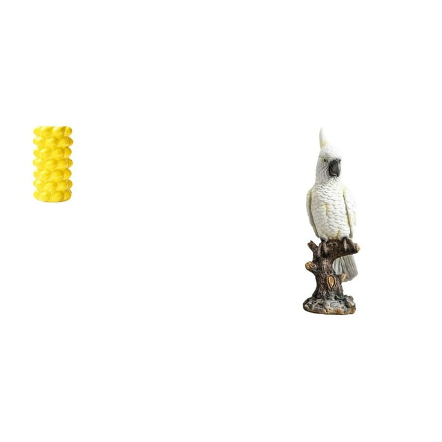 Jarrón de flores de y estatua de loro, escultura de resina, figura decorativa de interior, adorno de escritorio para mesa, centro de mesa de