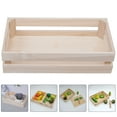 thumbnail image 2 of WORGEOUS Cesta de almacenamiento de madera Rectángulo de juguete pequeño Organizador de juguetes Canasta de almacenamiento simple para el hogar, 2 of 8