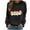 Black, variant on Christmas Sweatshirts for Women Santa Claus Print Sweatshirt Vintage Xmas Long Sleeve Round Neck Pullover Casual Loose Fitting Tops Xmas Style Clothing