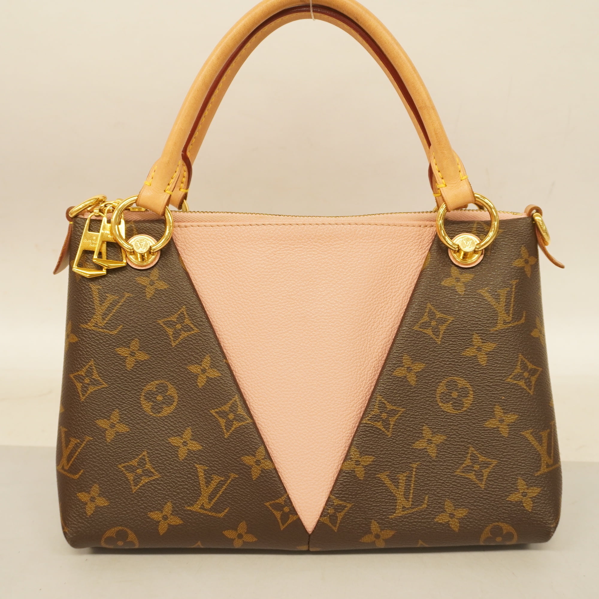 Authenticated Used Auth Louis Vuitton Monogram 2WAY Bag V Tote BB M43967  Rose Poudre 