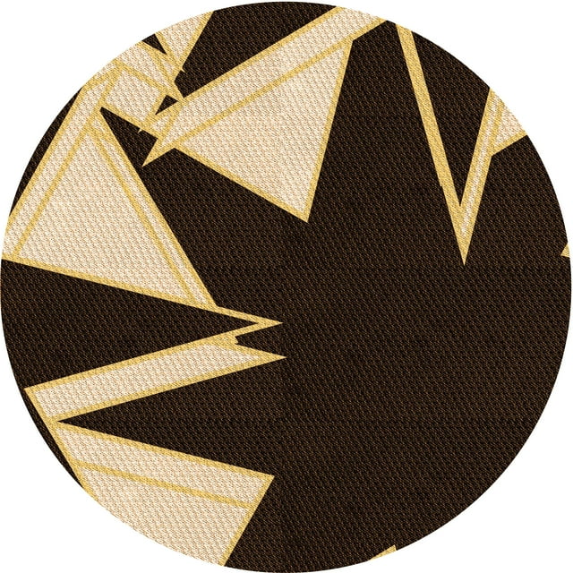 Ahgly Company Tapis d'Intérieur Lavable à la Machine, Carré, Transitionnel, Brun Pérou, Tapis de Zone, 3 Pieds Carré