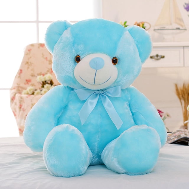 Juguetes de oso de peluche, de animales de dibujos animados, juguetes con pis, adornos de decoración para rmitorio para hogar, Azul-30cm CUTICAT Peluche de dibujos animados Animasl suave