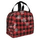 thumbnail image 2 of Easygdp Red Buffalo Plaid Bolsa Térmica Premium - Tela Oxford Impermeable, Gran Capacidad, Bolsillo Frontal, Unisex para Trabajo, Escuela, Actividades al Aire Libre y Picnics, 2 of 8