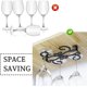 thumbnail image 2 of Porta copas de vino para colgar debajo del estante, estante para copas de vino, organizador de copas de vino debajo del gabinete para cocina, bar, 2 of 5
