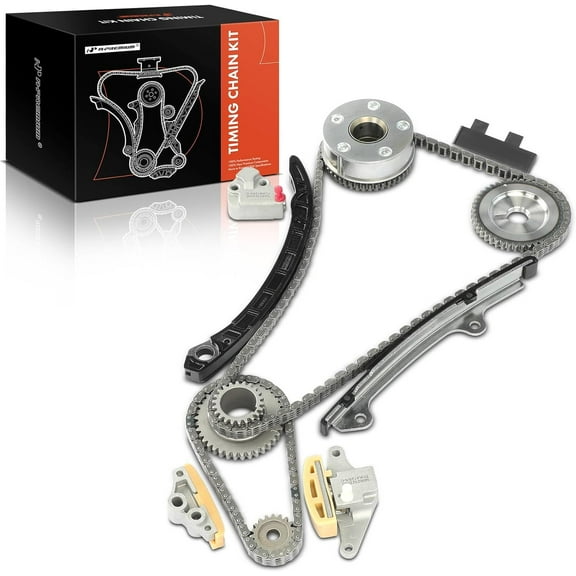 A-Premium 12PCS Engine Timing Chain Kit W/Sprocket & Tensioner & Guide Compatible with Nissan - Sentra 2007-2012 - DOHC, L4 2.5L - Replace# 13025JA00A, 13085ET80A