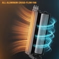 thumbnail image 3 of Romswi 1500W Ceramic Tower Space Heater 24in Indoor Room Heating Remote Control 12-Hour Timer 70° Oscillation Eco Mode, 3 of 11