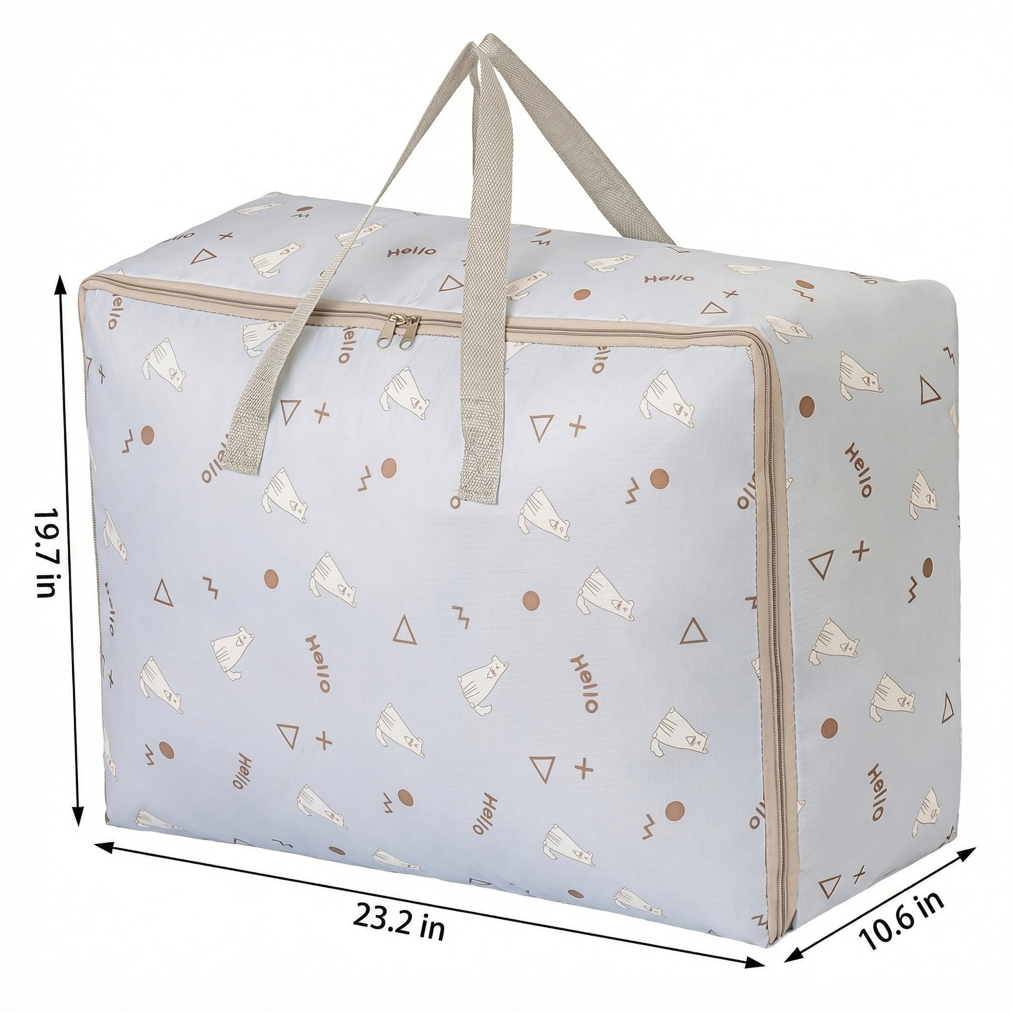 Unique Bargains Clothes Storage Bags for Organizing Clothing Light Blue 23.2"x19.7"x10.6"