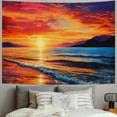 Orinice Sunset Tapestries Blue Ocean Tapestry Large Hawaii Beach Wall