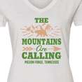 thumbnail image 4 of Inktastic Pigeon Forge Tennessee The Mountains Are Calling Women's V-Neck T-Shirt, 4 of 5
