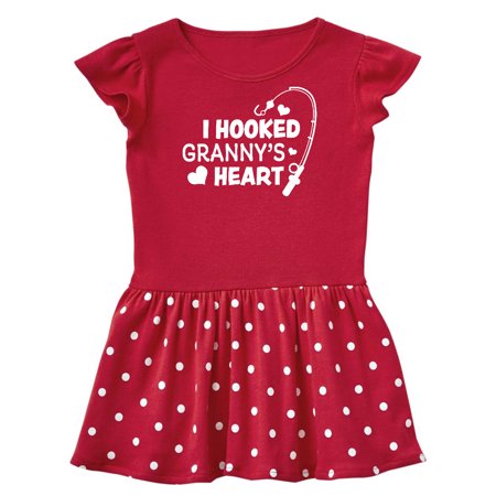 

Inktastic I Hooked Granny s Heart with Fishing Rod Gift Baby Girl Dress