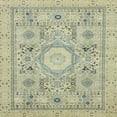 thumbnail image 1 of Ahgly Company Machine Washable Indoor Square Abstract Brown Gold Area Rugs, 7' Square, 1 of 7
