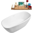 thumbnail image 3 of 59" Streamline N700WH Soaking Freestanding Tub and Tray With Internal Drain, 3 of 8