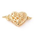 thumbnail image 2 of 5pcs Brass box Clasps Hollow Heart Golden 16.5x10.5x5mm Hole: 2.2mm, 2 of 3