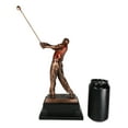 thumbnail image 5 of Pro Golfer Swinging Golf Club Bronze Electroplated Statue With Trophy Base 12" H, 5 of 5