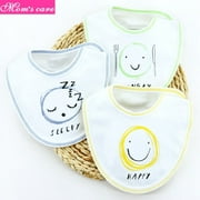 3pcs Per Lot Baby Bibs Bandana Set Cotton Multi-Style Triangle Cartoon Babadores Para Bebe Infant Boys Girls Saliva Towel KF025 07mood