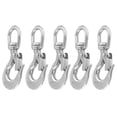 thumbnail image 3 of Ganchos de seguridad de acero inoxidable con cierre de seguridad, paquete de 5 para cadenas de elevación y izado, duraderos y seguros, 3 of 8
