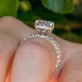 thumbnail image 3 of Cora Jewellery 1.7CT Oval Moissanite Hidden Halo Engagement Ring For Women , 14K Yellow Gold, 3 of 6