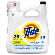Tide Free & Gentle Liquid Laundry Detergent, 107 loads 154 fl oz