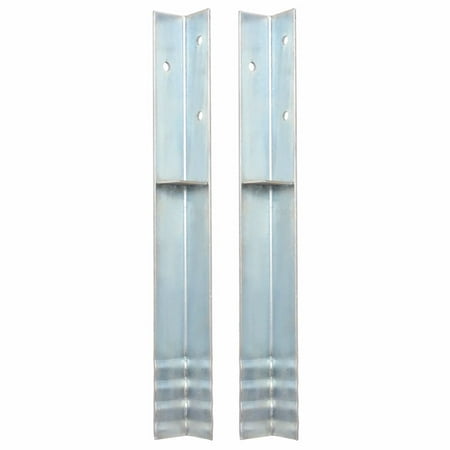 

L-shaped Ground Anchors 2 pcs Galvanised Steel 2 x2 x19.7