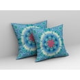 thumbnail image 3 of 20â€ Turquoise Pink Jewel Indoor Outdoor Zippered Throw Pillow, 3 of 5