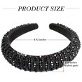 thumbnail image 2 of 4 Pcs Bachelorette Party Decorations Rhinestone Headbands, Crystal Beaded Padded Hairbands Wide Baroque Rhinestone Embellished Headwear Cute Headbands, 2 of 7
